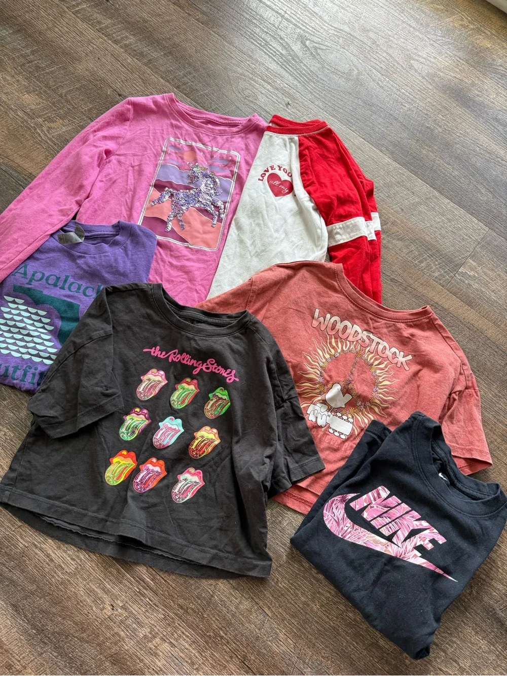 Girls size 6 six piece shirt bundle